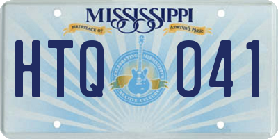 MS license plate HTQ041
