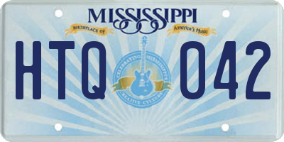 MS license plate HTQ042