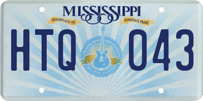 MS license plate HTQ043