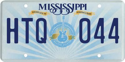 MS license plate HTQ044