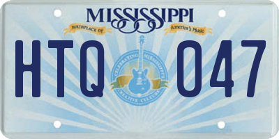 MS license plate HTQ047