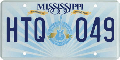 MS license plate HTQ049
