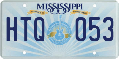 MS license plate HTQ053