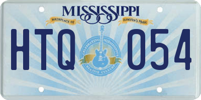 MS license plate HTQ054