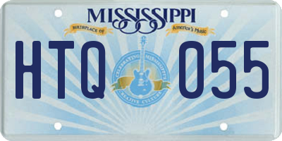MS license plate HTQ055