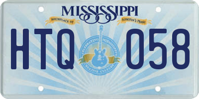 MS license plate HTQ058