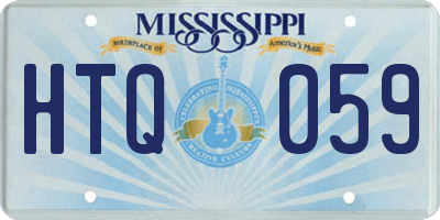 MS license plate HTQ059