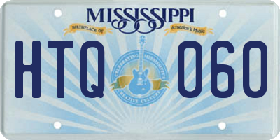 MS license plate HTQ060