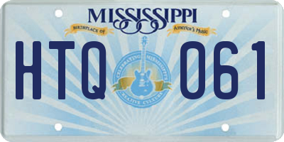MS license plate HTQ061