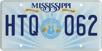 MS license plate HTQ062