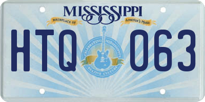 MS license plate HTQ063