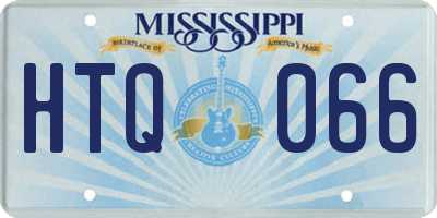 MS license plate HTQ066