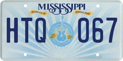 MS license plate HTQ067