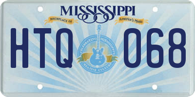 MS license plate HTQ068