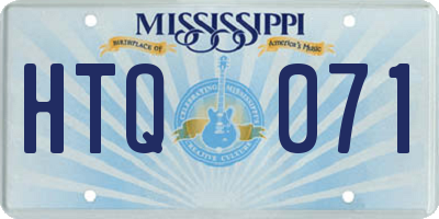 MS license plate HTQ071
