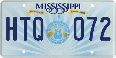MS license plate HTQ072