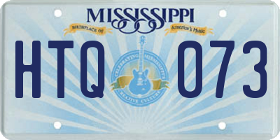 MS license plate HTQ073