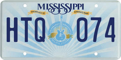 MS license plate HTQ074
