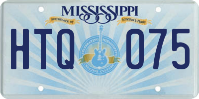MS license plate HTQ075