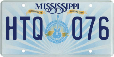 MS license plate HTQ076