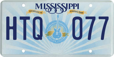 MS license plate HTQ077