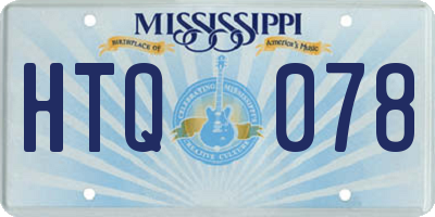 MS license plate HTQ078