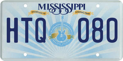 MS license plate HTQ080