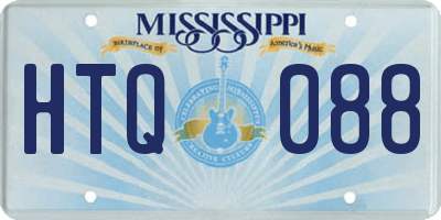 MS license plate HTQ088