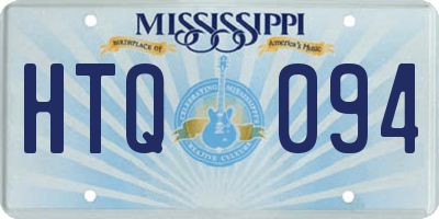 MS license plate HTQ094