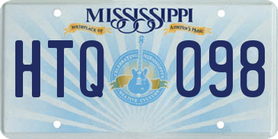 MS license plate HTQ098