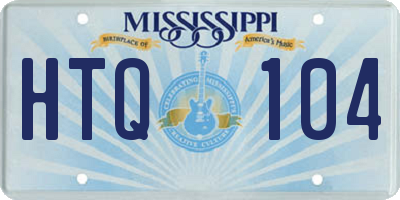 MS license plate HTQ104