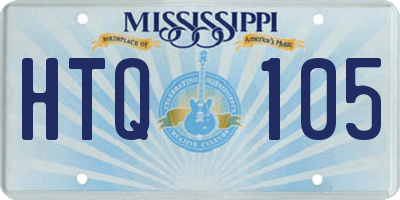 MS license plate HTQ105