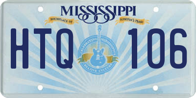MS license plate HTQ106