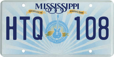 MS license plate HTQ108