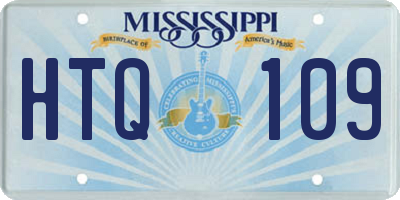 MS license plate HTQ109