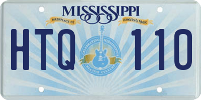 MS license plate HTQ110