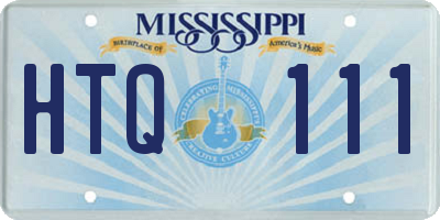 MS license plate HTQ111