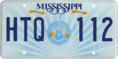 MS license plate HTQ112