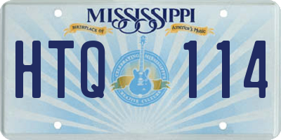 MS license plate HTQ114