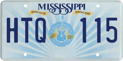 MS license plate HTQ115