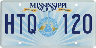 MS license plate HTQ120