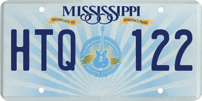 MS license plate HTQ122