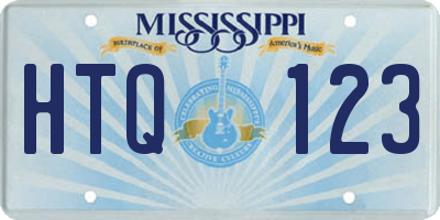 MS license plate HTQ123
