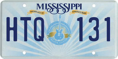 MS license plate HTQ131