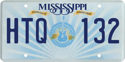 MS license plate HTQ132
