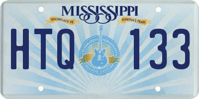 MS license plate HTQ133