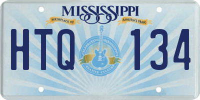 MS license plate HTQ134