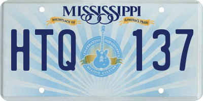 MS license plate HTQ137