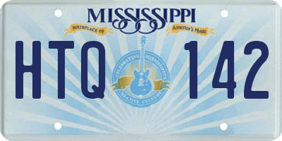 MS license plate HTQ142