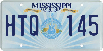 MS license plate HTQ145